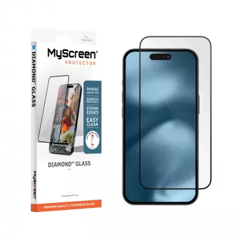 MyScreen Diamond Glass képernyővédő fólia Apple iPhone 18 Pro Max készülékhez – 9H edzett üveg, HD tiszta, ujjlenyomatmentes, buborékmentes felhelyezés