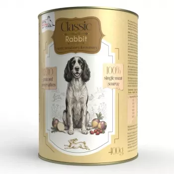 SYTA MICHA Classic Mono nyúl karórépával - nedves eledel kutyáknak - 400g
