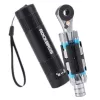 ROCKBROS TG-8601 racsnis kerékpáros multitool S2 acél bitekkel, hengeres alumínium ház, fekete