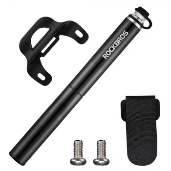 ROCKBROS JG-PB-004 könnyű kerékpáros kézipumpa nyomásmérővel - fekete