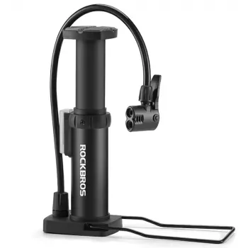Rockbros 4522L ultrakönnyű kerékpáros lábpumpa, fekete