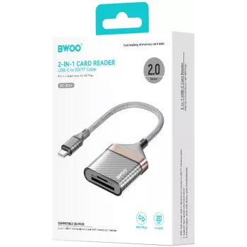 BWOO USB-C 2 az 1-ben SD/TF kártyaolvasó (BO-BZ64)