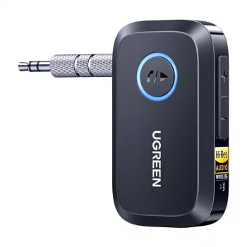 UGREEN Bluetooth 5.3 audio adó-vevő adapter LDAC, aptX HD, aptX Low Latency, 3,5 mm AUX/RCA/optikai, USB-C, multipoint, TV-hez PC-hez házimozihoz sztereó autóhoz (fekete)