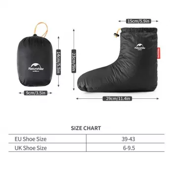 Naturehike Goose Down bokacsizma NH18S023-T fekete Medium