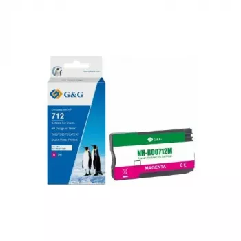 G&G tintapatron HP 712XL (3ED68A) kompatibilis, 29 ml, bíbor