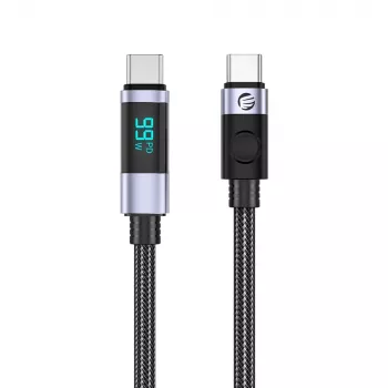 ORICO LDC2C USB-C–USB-C PD 100W kábel LED teljesítménykijelzővel, 480 Mbps, 3 m, fekete