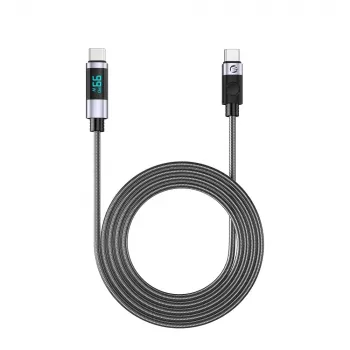 ORICO LDC2C USB-C–USB-C PD 100W kábel LED teljesítménykijelzővel, 480 Mbps, 3 m, fekete