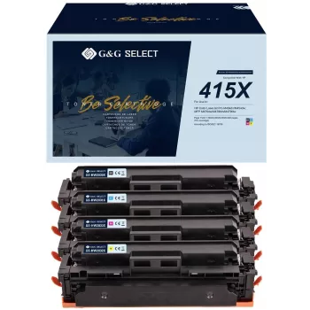 G&G GS-H415X-4P kompatibilis nagy hozamú toner 4-es csomag HP 415X-hez (fekete, ciánkék, bíbor, sárga)