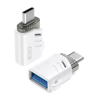XO NB256B OTG adapter USB-A aljzat USB-C dugóra, fehér (NB256B)