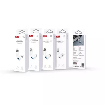 XO NB256B OTG adapter USB-A aljzat USB-C dugóra, fehér (NB256B)