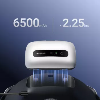 BoboVR BM60-1 6500 mAh akkumulátor töltőállomással M3 Pro+ és M3 modellekhez - fehér