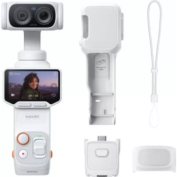 Insta360 Luna Ultra Standard Bundle zsebgimbal kamera, Stellar White (LUNA02)