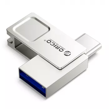ORICO U301 128GB dual USB-A/USB-C flash meghajtó USB 3.2 Gen 1 ezüst