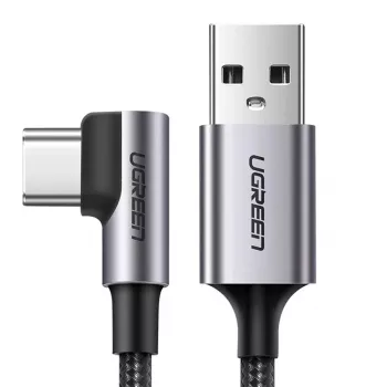 UGREEN US284 USB-A - USB-C szögletes kábel, 3A, 3m, fekete
