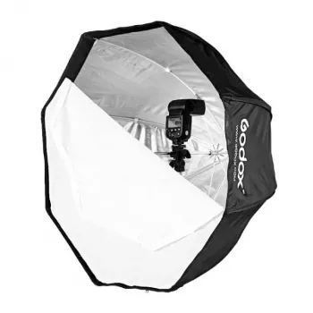 Godox SB-UBW95 95cm nyolcszögletű esernyős softbox Bowens csatlakozóval, ezüst belsővel, diffúzorokkal és hordtáskával