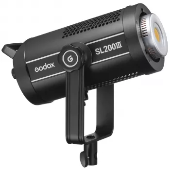Godox SL200III 200W nappali fényű LED videólámpa Bowens foglalattal, 5600K, CRI 96+, TLCI 97+, app vezérlés, csendes ventilátor, 11 FX effekt