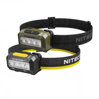 Nitecore HA19 600 lumen fehér és piros LED fejlámpa IPX7 vízállósággal, 100 m hatótávolság, kétgombos kezelőfelület, fényvisszaverő fejpánt, 3x AAA elemes működés