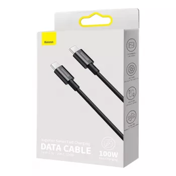 Baseus CATYS-C01 USB-C - USB-C 100W PD gyorstöltő kábel 2m fekete
