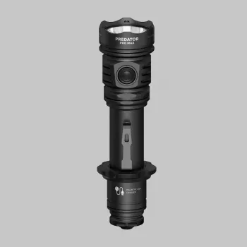 Armytek Predator PRO MAX taktikai zseblámpa 3000 lumen, meleg fehér, 501m hatótávolság, Cree XHP70.2, újratölthető 21700, fekete