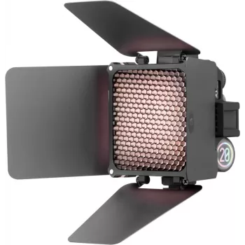 Zhiyun M20 Combo 20W bi-color LED videófény-készlet RGB-vel, miniállvánnyal, diffúzorral, ráccsal, barndoorral