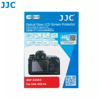 JJC edzettüveg kijelzővédő Canon EOS R5 kamerához (9H, 0,3 mm, 2,5D, tiszta)