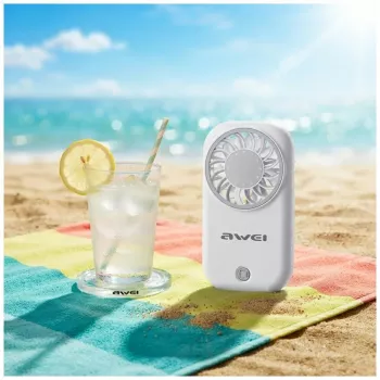 AWEI F57 kézi ventilátor, fehér