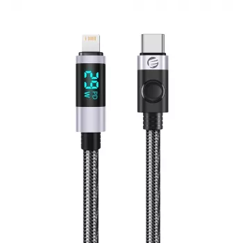 ORICO LDC2L USB-C to Lightning PD 29W LED Display Cable 2m Black