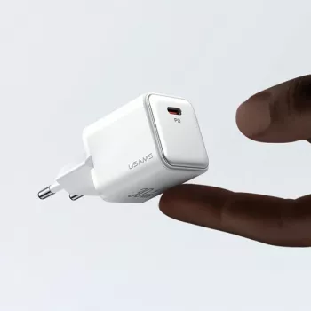 USAMS X-ron Series 30W USB-C PD3.0 fali töltő, fehér (EU dugó) - US-CC186