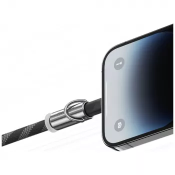 USAMS SJ746 30W USB-C to Lightning Cable with Phone Lanyard, 1.2m, Purple