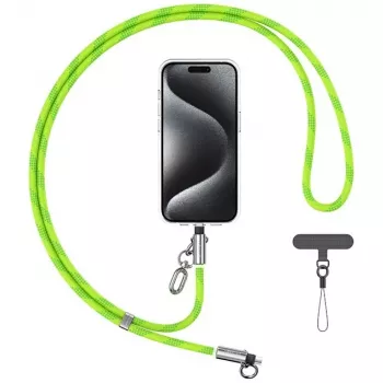 USAMS SJ746 30W USB-C to Lightning Charging Cable Lanyard 1.2m Green