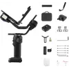 ZHIYUN CRANE 4 COMBO 3 tengelyes kameragimbal stabilizátor 6 kg teherbírással, 12 órás akkumulátorral, érintőképernyővel és töltőfénnyel, fekete