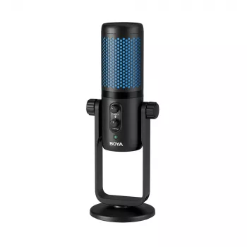 BOYA BY-PM740 vezeték nélküli kondenzátormikrofon 4 iránykarakterisztikával, 2,4 GHz, USB-A és 3,5 mm, fekete
