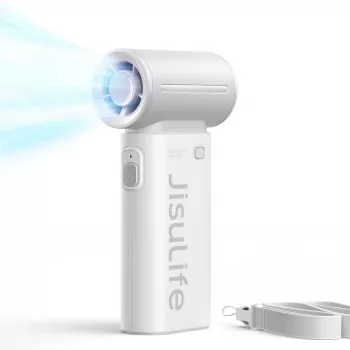 JISULIFE Handheld Fan Life9 3600mAh hordozható USB-ventilátor powerbankkal - szürke