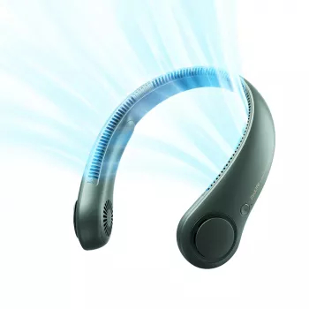 JISULIFE Neck Fan Life3 - hordozható vezeték nélküli USB-ventilátor lapátok nélkül, zöld