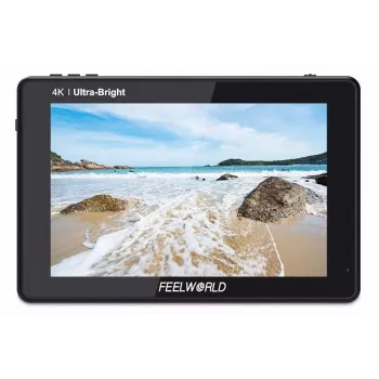 FEELWORLD LUT7 7 inch 2200nit 1920x1200 érintőképernyős 4K HDMI on-camera field monitor 3D LUT-tal, HDR-rel, waveformmal, dupla NP-F-fel