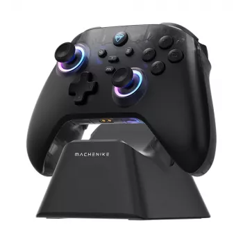 Machenike G3 V2 vezeték nélküli gamepad töltőállomással PC-hez, Switch-hez, mobileszközökhöz - fekete