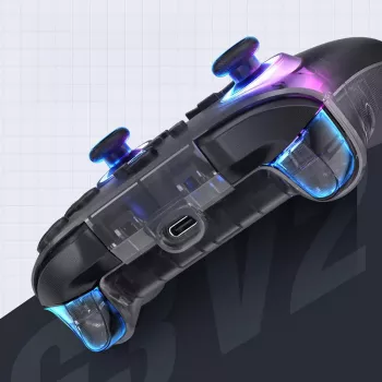 Machenike G3 V2 vezeték nélküli gamepad töltőállomással PC-hez, Switch-hez, mobileszközökhöz - fekete