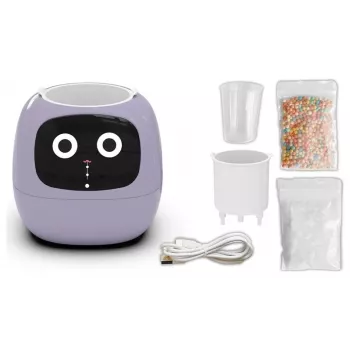PLANTSIO IVY intelligens beltéri kert, lila, 6 podos hidroponikus rendszer 23W full-spectrum LED-del, 1,5L víztartállyal, automatikus világítással, érintőpanellel
