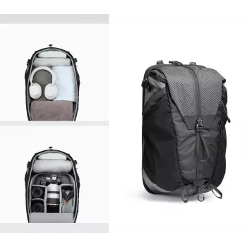 ULANZI BP10 25-28L bővíthető kamerahátizsák DSLR/rendszerkamerához, drónhoz, 16 inch laptophoz, fekete