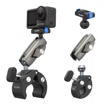 TELESIN Magic Arm szorítós rögzítés DJI Osmo Action 5 Pro/4/3, Osmo 360, GoPro, Insta360 készülékekhez – S3-HBM-14-TDJ