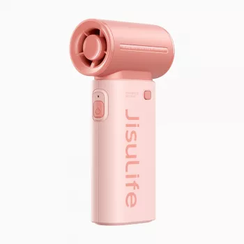JISULIFE Life9 kézi ventilátor 3600mAh USB-C hordozható összecsukható asztali ventilátor - rózsaszín