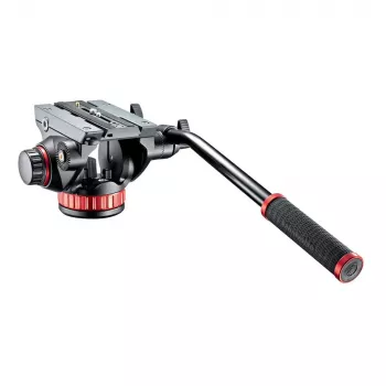 Manfrotto MVH502AH folyadékos videófej lapos alappal, 4 kg teherbírás, 75 mm alap, fekete