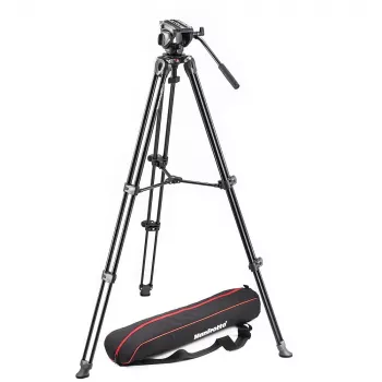 Manfrotto MVK500AM folyadékos videóállvány szett MVH500A fejjel és MVT502AM alumínium állvánnyal