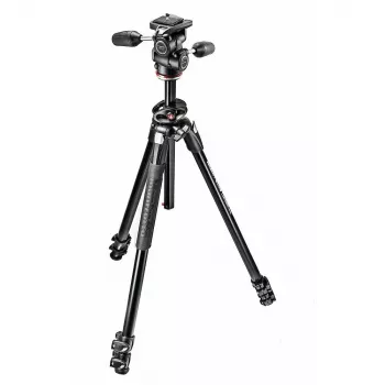 Manfrotto 290 Dual alumínium állvány 3 irányú fejjel, 3 szakaszban kihúzható MK290DUA3-3W