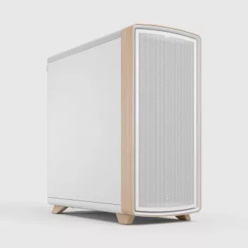 Fractal Design Summit Chalk White Solid ATX Midi Tower ház, fehér/fa