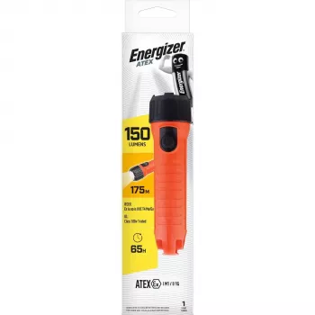 Energizer Mine Safety ATEX 2D zseblámpa - robbanásbiztos LED, 150 lumen, sárga