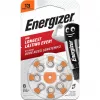 Energizer cink-levegő hallókészülék-elemek 13-as méret (AZ13DP8 TL8)