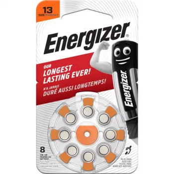 Energizer cink-levegő hallókészülék-elemek 13-as méret (AZ13DP8 TL8)