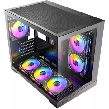 Antec CX M3 ARGB B mini-torony PC-ház, edzett üveg, 3x 120mm ARGB ventilátor, microATX