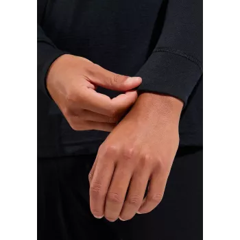 ODLO Merino 200 BL Top Turtle Neck LS Half Zip férfi termikus fehérnemű - fekete - XXL